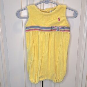 Ralph Lauren yellow terry cloth onesie- 9 month baby